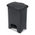 Plastic Step-on Receptacle, 4 Gal, Plastic, Black