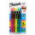 Retractable Highlighters, Assorted Ink Colors, Chisel Tip, Assorted Barrel Colors, 5/set