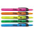 Retractable Highlighters, Assorted Ink Colors, Chisel Tip, Assorted Barrel Colors, 5/set