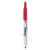 Retractable Permanent Marker, Fine Bullet Tip, Red