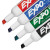 Low-odor Dry Erase Marker Starter Set, Broad Chisel Tip, Assorted Colors, 4/set
