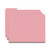 Interior File Folders, 1/3-cut Tabs: Assorted, Letter Size, 0.75" Expansion, Pink, 100/box