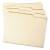 100% Recycled Manila Top Tab File Folders, 1/3-cut Tabs: Assorted, Letter Size, 0.75" Expansion, Manila, 100/box