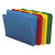 Top Tab Poly Colored File Folders, 1/3-cut Tabs: Assorted, Letter Size, 0.75" Expansion, Assorted Colors, 24/box