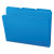 Top Tab Poly Colored File Folders, 1/3-cut Tabs: Assorted, Letter Size, 0.75" Expansion, Blue, 24/box