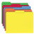 Colored File Folders, 1/3-cut Tabs: Assorted, Letter Size, 0.75" Expansion, Assorted: Blue/green/orange/red/yellow, 100/box