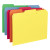 Colored File Folders, 1/3-cut Tabs: Assorted, Letter Size, 0.75" Expansion, Assorted: Blue/green/orange/red/yellow, 100/box