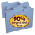 Supertab Colored File Folders, 1/3-cut Tabs: Assorted, Letter Size, 0.75" Expansion, 11-pt Stock, Blue, 100/box
