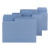 Supertab Colored File Folders, 1/3-cut Tabs: Assorted, Letter Size, 0.75" Expansion, 11-pt Stock, Blue, 100/box