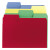 Supertab Colored File Folders, 1/3-cut Tabs: Assorted, Letter Size, 0.75" Expansion, 11-pt Stock, Color Assortment 1, 100/box