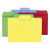 Supertab Colored File Folders, 1/3-cut Tabs: Assorted, Letter Size, 0.75" Expansion, 11-pt Stock, Color Assortment 1, 100/box