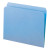 Reinforced Top Tab Colored File Folders, Straight Tabs, Letter Size, 0.75" Expansion, Blue, 100/box