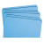Reinforced Top Tab Colored File Folders, Straight Tabs, Letter Size, 0.75" Expansion, Blue, 100/box