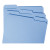 Reinforced Top Tab Colored File Folders, 1/3-cut Tabs: Assorted, Letter Size, 0.75" Expansion, Blue, 100/box