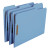Top Tab Colored Fastener Folders, 0.75" Expansion, 2 Fasteners, Letter Size, Blue Exterior, 50/box