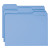 Colored File Folders, 1/3-cut Tabs: Assorted, Letter Size, 0.75" Expansion, Blue, 100/box