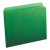 Reinforced Top Tab Colored File Folders, Straight Tabs, Letter Size, 0.75" Expansion, Green, 100/box