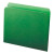 Reinforced Top Tab Colored File Folders, Straight Tabs, Letter Size, 0.75" Expansion, Green, 100/box