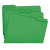 Colored File Folders, 1/3-cut Tabs: Assorted, Letter Size, 0.75" Expansion, Green, 100/box
