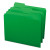 Colored File Folders, 1/3-cut Tabs: Assorted, Letter Size, 0.75" Expansion, Green, 100/box