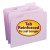 Reinforced Top Tab Colored File Folders, 1/3-cut Tabs: Assorted, Letter Size, 0.75" Expansion, Lavender, 100/box