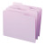 Reinforced Top Tab Colored File Folders, 1/3-cut Tabs: Assorted, Letter Size, 0.75" Expansion, Lavender, 100/box