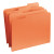 Reinforced Top Tab Colored File Folders, 1/3-cut Tabs: Assorted, Letter Size, 0.75" Expansion, Orange, 100/box