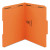 Top Tab Colored Fastener Folders, 0.75" Expansion, 2 Fasteners, Letter Size, Orange Exterior, 50/box