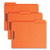 Top Tab Colored Fastener Folders, 0.75" Expansion, 2 Fasteners, Letter Size, Orange Exterior, 50/box