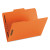 Top Tab Colored Fastener Folders, 0.75" Expansion, 2 Fasteners, Letter Size, Orange Exterior, 50/box