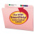 Reinforced Top Tab Colored File Folders, Straight Tabs, Letter Size, 0.75" Expansion, Pink, 100/box