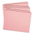 Reinforced Top Tab Colored File Folders, Straight Tabs, Letter Size, 0.75" Expansion, Pink, 100/box