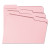 Reinforced Top Tab Colored File Folders, 1/3-cut Tabs: Assorted, Letter Size, 0.75" Expansion, Pink, 100/box