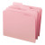 Reinforced Top Tab Colored File Folders, 1/3-cut Tabs: Assorted, Letter Size, 0.75" Expansion, Pink, 100/box