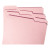 Colored File Folders, 1/3-cut Tabs: Assorted, Letter Size, 0.75" Expansion, Pink, 100/box