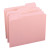 Colored File Folders, 1/3-cut Tabs: Assorted, Letter Size, 0.75" Expansion, Pink, 100/box