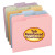 Colored File Folders, 1/3-cut Tabs: Assorted, Letter Size, 0.75" Expansion, Pink, 100/box