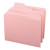 Colored File Folders, 1/3-cut Tabs: Assorted, Letter Size, 0.75" Expansion, Pink, 100/box