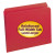 Reinforced Top Tab Colored File Folders, Straight Tabs, Letter Size, 0.75" Expansion, Red, 100/box