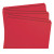 Reinforced Top Tab Colored File Folders, Straight Tabs, Letter Size, 0.75" Expansion, Red, 100/box