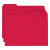 Reinforced Top Tab Colored File Folders, 1/3-cut Tabs: Assorted, Letter Size, 0.75" Expansion, Red, 100/box