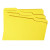 Reinforced Top Tab Colored File Folders, 1/3-cut Tabs: Assorted, Letter Size, 0.75" Expansion, Yellow, 100/box