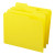 Reinforced Top Tab Colored File Folders, 1/3-cut Tabs: Assorted, Letter Size, 0.75" Expansion, Yellow, 100/box