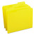 Reinforced Top Tab Colored File Folders, 1/3-cut Tabs: Assorted, Letter Size, 0.75" Expansion, Yellow, 100/box