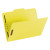 Top Tab Colored Fastener Folders, 0.75" Expansion, 2 Fasteners, Letter Size, Yellow Exterior, 50/box