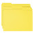 Colored File Folders, 1/3-cut Tabs: Assorted, Letter Size, 0.75" Expansion, Yellow, 100/box