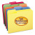 Colored File Folders, 1/3-cut Tabs: Assorted, Letter Size, 0.75" Expansion, Yellow, 100/box