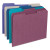 Colored File Folders, 1/3-cut Tabs: Assorted, Letter Size, 0.75" Expansion, Purple, 100/box