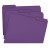 Colored File Folders, 1/3-cut Tabs: Assorted, Letter Size, 0.75" Expansion, Purple, 100/box