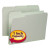 Expanding Recycled Heavy Pressboard Folders, 1/3-cut Tabs: Assorted, Letter Size, 1" Expansion, Gray-green, 25/box